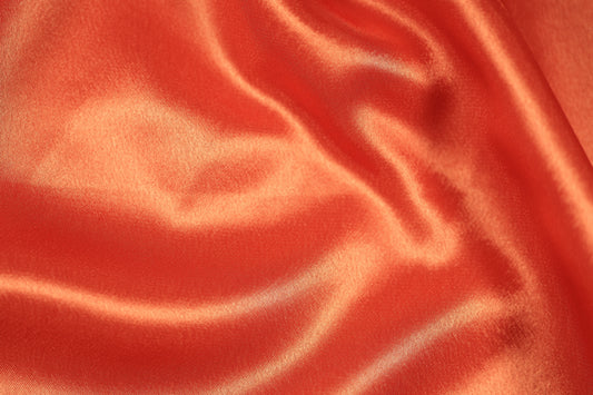 Satin Stoff in Mandarine für Deko & Mode