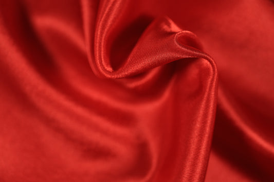 Roter Krepp Satin Stoff für festliche Kleidung