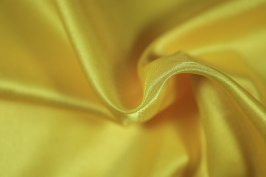 Krepp Satin Stoff in Sonnengelb glänzend 140cm