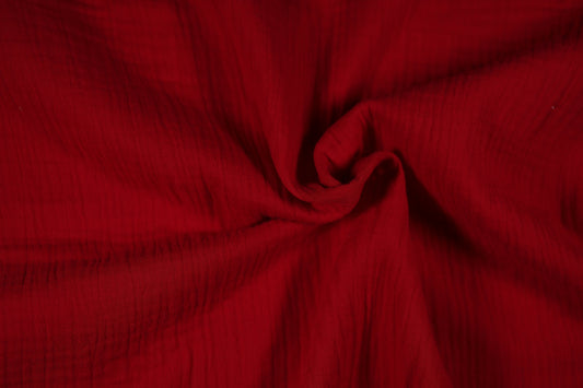 Musselin in Kirschrot Musselin – ideal für Kleidung und Accessoires