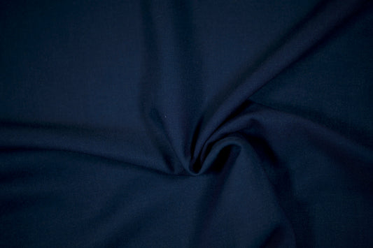 Marineblauer Stoff mit Leinenanteil