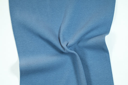 Bündchenstoff in Jeansblau – perfekt für sportliche Akzente