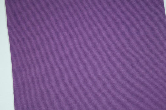 Fein gerippter Bündchenstoff in kräftigem Violett