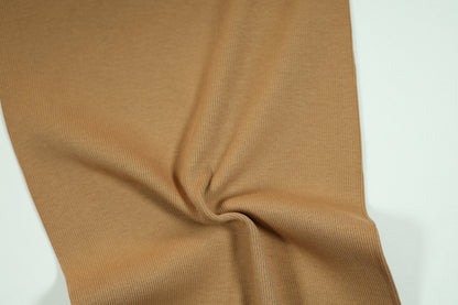 Hellbrauner Bündchenstoff – vielseitig einsetzbar für Mode und Accessoires