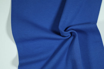 Bündchenstoff Baumwolle in intensivem Royalblau – elastisch und langlebig