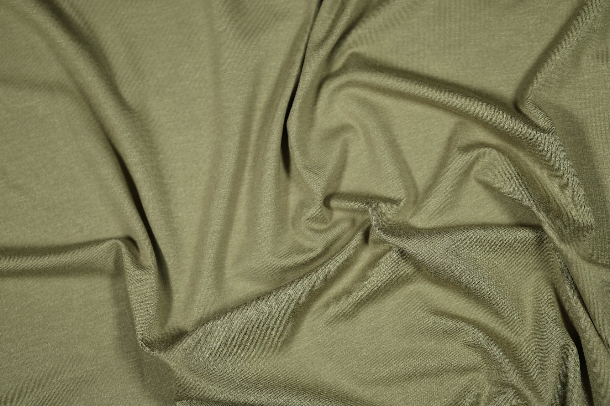 Elastischer Viskose Jersey in Olivgrün – ideal für Damenmode