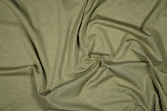 Elastischer Viskose Jersey in Olivgrün – ideal für Damenmode