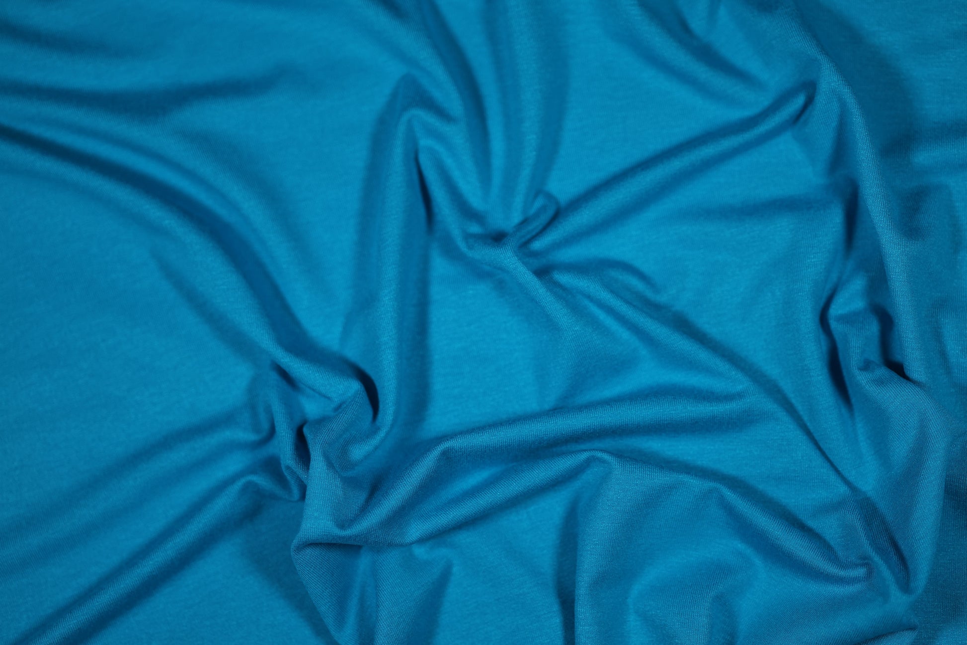 Elastischer Jersey in Türkisblau – ideal für Kleidung