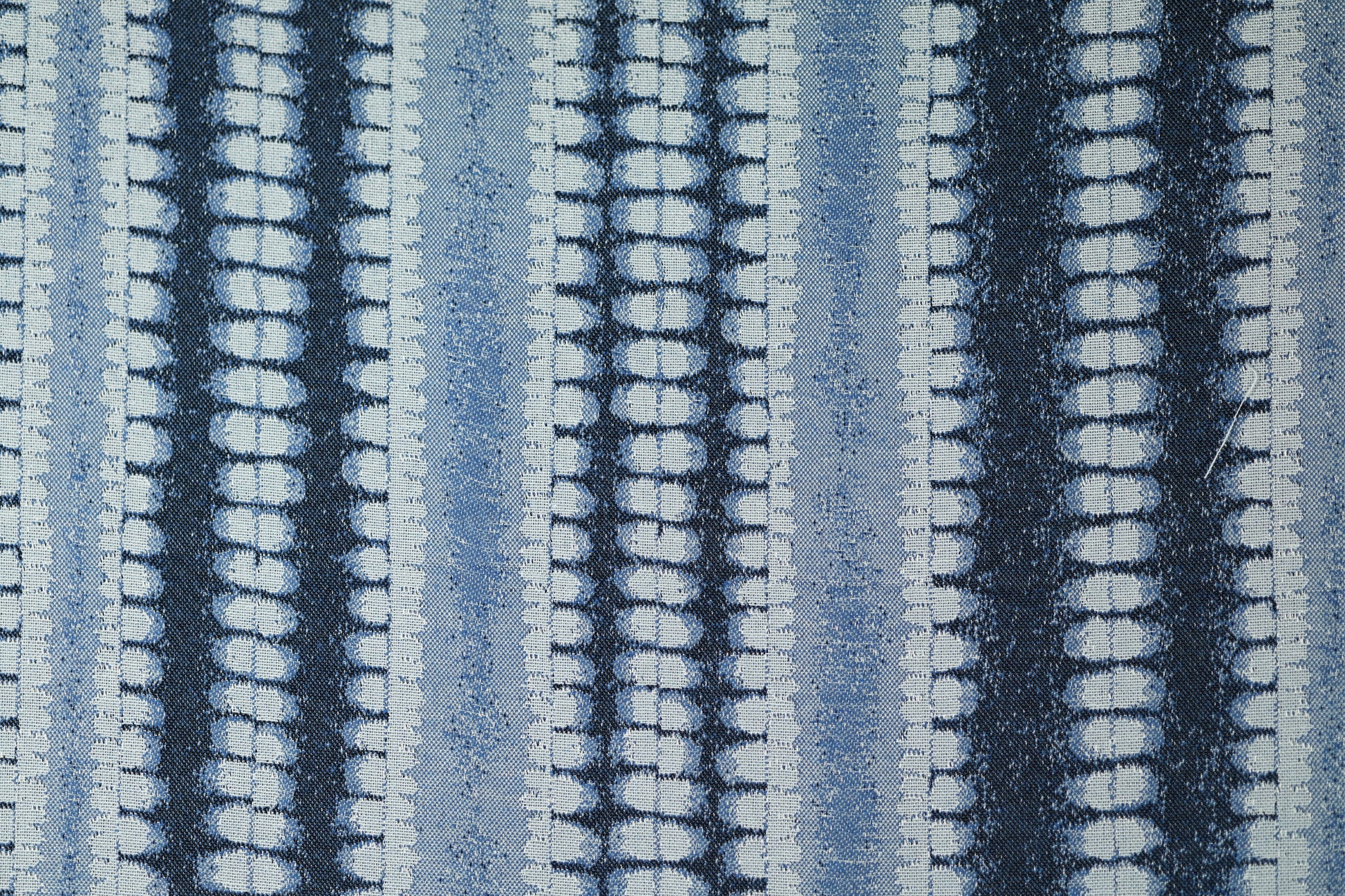 Vorhangstoff – Streifenoptik Blau – hochwertiger Baumwollstoff mit stilvollem Muster