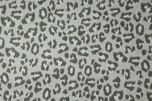 Vorhangstoff – Leo Grau-Beige – hochwertiger Baumwollstoff mit stilvollem Muster