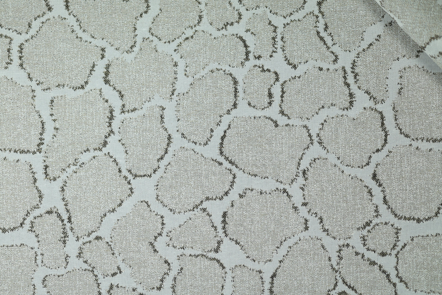 Vorhangstoff – Giraffenstruktur Taupe – edler Baumwollstoff mit Naturmuster
