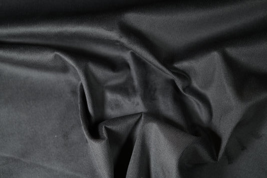 Feincord Stoff in Anthrazit mit weicher Rippenstruktur – ideal für Jacken und Hosen