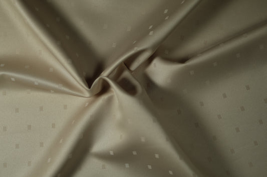 Tischdeckenstoff mit Punktmuster in Beige – kochfest & elegant