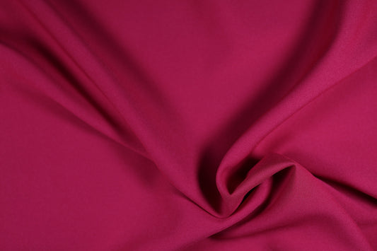 Kirschroter Polyester Panama Stoff – satt und intensiv